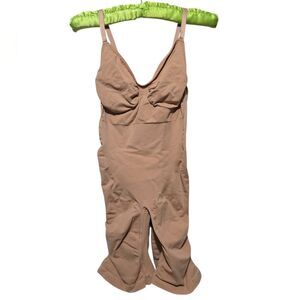 SKIMS Beige Seamless Sculpt Mid-Thigh Bodysuit Shapewear Plus Size 4X/5X